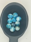 10x 5 8  Jabo Classics Marbles Lot Clear Sea Blue And White Non-uv