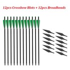 12pcs 20 Inch Hunting Crossbow Bolts With or 12pcs Arrowheads Archery Shooting