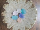 Beautiful Rare Color Sea Glass 6pcs  Surf Tumbled  Weathered  Beach Glass  80