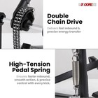 5 Core Bass Drum Pedal Mount Adjustable Felt Beater Head Double Chain Foot Pedal