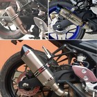 Slip For Yamaha Mt-03 Yzf R3 2015-2025 Exhaust Mid Tail Pipe Black Muffler Tips