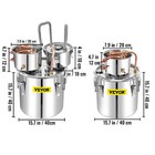 3 5 8 13 2 Gal Moonshine Still Water Wine Alcohol Distiller Brewing Kit
