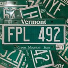 Vermont License Plate     free         1 Random Real Vt Debossed Tag