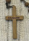 Vintage Jerusalem Olive Wood Rosary