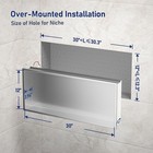 Bernkot Lighted 304 Stainless Steel Recessed Led Shower Niche 12  X 30 