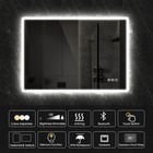 Led Bathroom Mirror 28x36 Inch Anti-fog Dimmable Bluetooth Backlit 3 Color