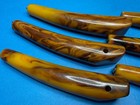 6   stunning Marbled Bakelite  Flatware Handles Look At Pictures For Details   