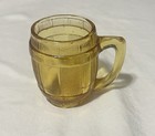Mini Amber Glass Barrel Style Mini Beer Mug Lot Of 3 Plus 1 Clear Glass Mini Mug