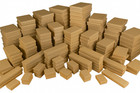 50 Pack Kraft Cotton Filled Boxes Jewelry Rings Earrings Coins Display Gift
