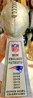 15  New England Patriots Lombardi Style Super Bowl Trophy Silver Tone Hvy Resin
