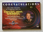 Complete Babylon 5 Capt John Sheridan C1 Costume Card Bruce Boxleitner 2002 Mint