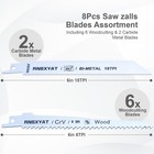 8pcs Reciprocating Saw Blades For Wood Pruning  Including Premium 6pcs White