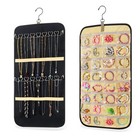 2 Pack Hanging Jewelry Organizer Storage With 32 Pockets And Hooks Dual-sided   