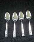 Vintage Oneida Community Silverplate 1936 Coronation Tea Spoons Set Of Four