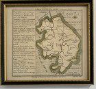 Warwickshire By Badeslade   Toms 1741  Original Hand Colour Genuine Antique Map