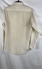 Vintage 90s Yves Saint Laurent Men s Cream Pinstripe Button Down Sz 15 5 32-33