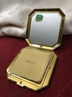 Vintage Wadsworth Nos Powder Compact Gold Tone Floral Unused Dead Stock Usa