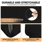 Black Spandex Tablecloth 6ft Fitted Stretch Table Cover Event Wedding 2 Pack