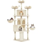 76 5  Large Cat Tree Tower Multi-level 3 Condos Sisal Scratching Post Beige Xl