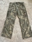 Gap Boys Green Camouflage Cargo Pants Button Closure Size 14