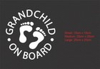 Grandchild On Board Baby Safety Sign Feet Car Window Decal Vinyl Sticker