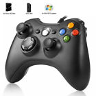 Black Wired Usb Game Controller Gamepad For Microsoft Xbox 360   Pc Win 7 8 10