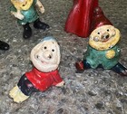 Vtg Disney 1930   s Snow White   The Seven Dwarfs Cast Iron Figures Complete Set