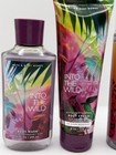 New Bath   Body Works Into The Wild 3pc Gift Set Full Size Body Wash Cream Mist
