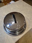 Vintage Metal Cake Carrier Chrome Locking Lid Covered Plate Carrier  Everedy Usa