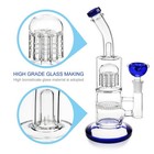 10  Blue Heavy Glass Bong Shisha Percolate Hookah Water Pipe With 14mm Bowl Us