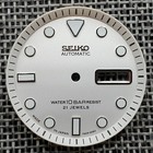 New Seiko 10bar Silver Dial Divers For Nh36 4r36 7s26 Skx007 With Chapter Ring