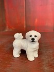 Hand-painted Miniature Porcelain Figure Bichon Frise Dog 28373