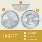 Concord 3 Piece 22  Comal Cookware Set Stainless Steel