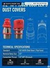 4 Sets Dust Caps Plugs For 1 2  Hydraulic Flat Face Connector
