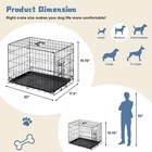 30-inch Dog Crate With Leak-proof Tray   Foldable Indoor Outdoor Kennel