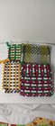 Lot Of 4 Handmade Traditional Size Cotton Loop Potholders Trivets Mug Rugs