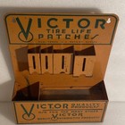 Vintage Victor Tire Life Patches Tin Store Display Sign