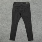 Levi s 711 Skinny Jeans Womens 32 Faded Black Distressed Denim Mid Rise Stretch