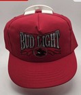 Vintage Bud Light Beer Usa Trucker 80 s Cap hat Embroidered New Red