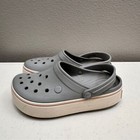 Crocs Crocband Clog Unisex Gray Slip On Shoes Womens 8  Mens 6