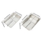 Set Of 3 Detachable Steam Pan Set  1 perforated Pan   1 steam Table Pan   1 lid