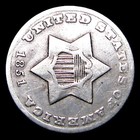 1851-o Silver Three Cent Piece 3cp ---- Nice Details Coin ----  924z
