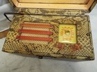 Vintage Algene Reptile Snake Skin Vanity Case Tube Radio Pink Lucite Knob Ar-5-u