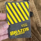 Brazos Bib Overalls Mens Medium Short Brown Duck Canvas Double Knee Work Hunting