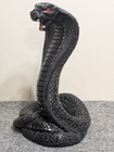 Vintage King Cobra Large 17  Tall Snake Statue Figure 10  Lbs - 1970 s Ceramic 