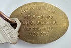 Four Seasons Resorts Vancouver  B c  Canada Brass Hotel Room Key  1716 Fob