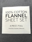 Ienjoy Llc Premium Full Gray 4 Piece Ultra Soft Flannel Bed Sheet Set In A Bag
