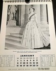 Queen Elizabeth Ii  original Vintage 1956 Royal Family Calendar   classic 