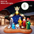 8ft Inflatable Nativity Scene Christmas Decoration Outdoor Yard Led Lights Gift