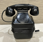 Vintage Antique Leich Bakelite Beehive Wall Hand-crank Art Deco Telephone